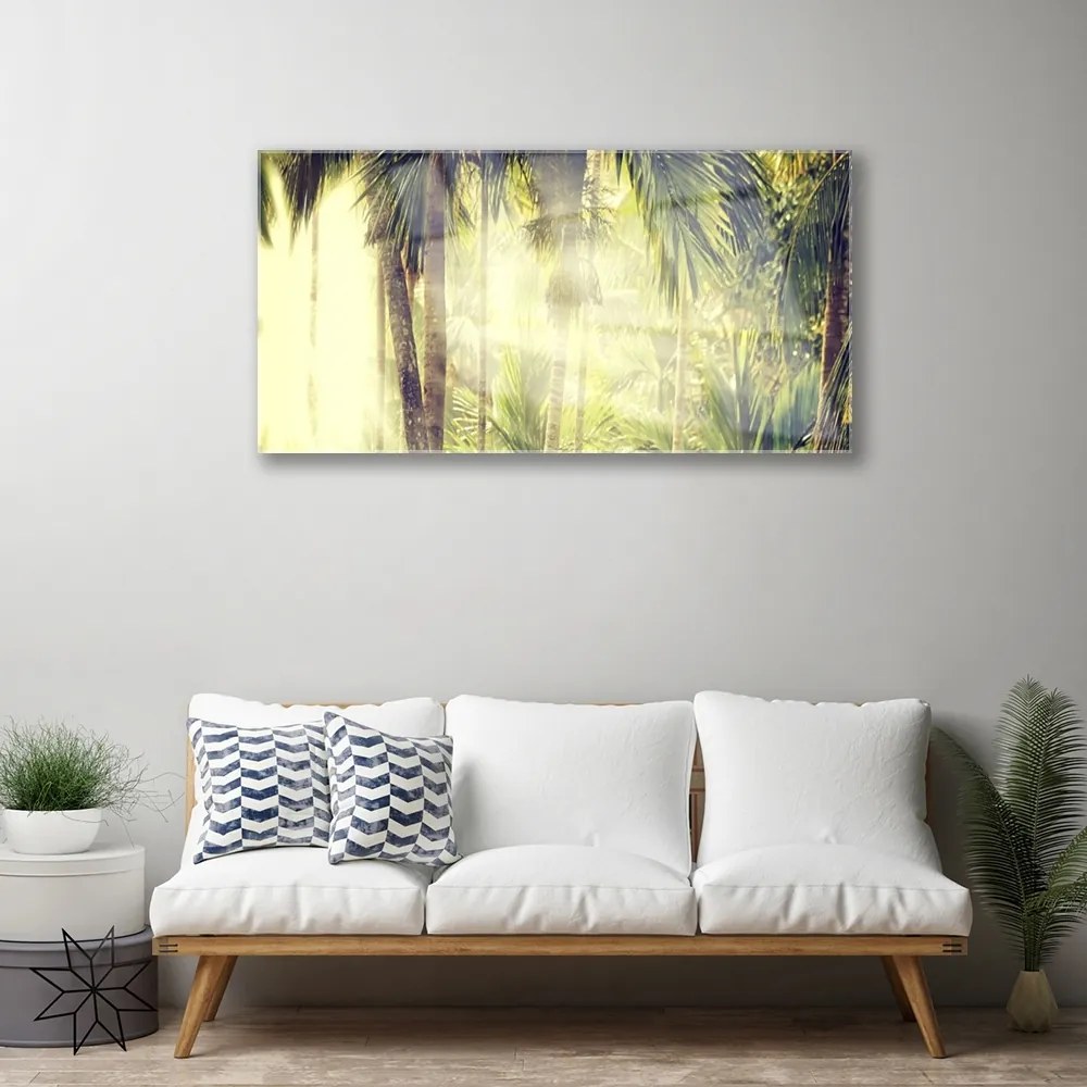 Skleneny obraz Les palmy stromy príroda 125x50 cm