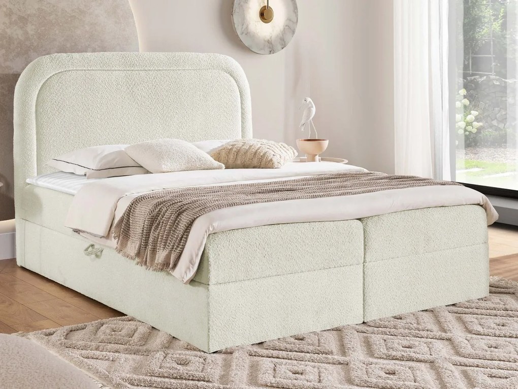 Kontinentálna posteľ Bukirt, Rozmer postele: 180x200, Dostupné poťahy: Coral 45