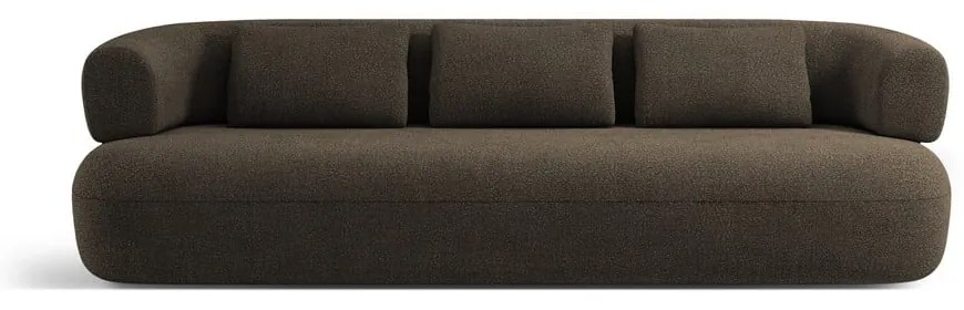Hnedá pohovka z textílie bouclé 226 cm Jenny – Micadoni Home