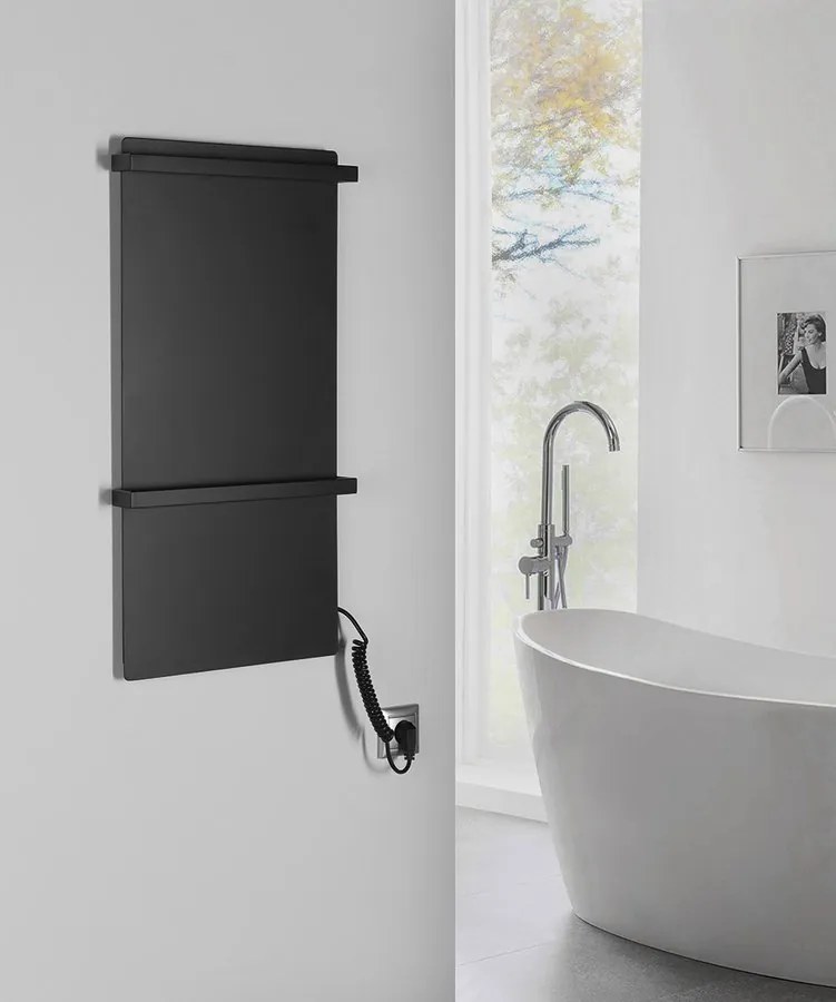 Sapho Sapho, ELMIS Elektrický sušiak uterákov 400x800mm, 120W, hliník, antracit, EB430