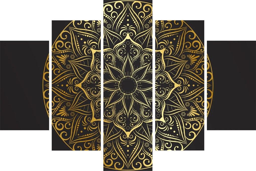 Obraz zlaté abstrakcie (150x105 cm)