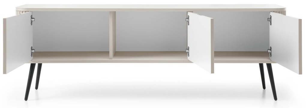 Televízny stolík Zova 168 cm kašmír/čierny