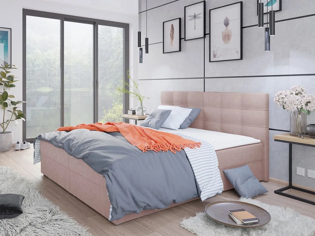 Kontinentálna posteľ Derisio 2, Rozmer postele: 140x200, Dostupné poťahy: Rico 18
