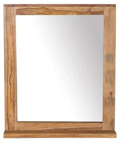furniture-nabytek.cz - Masívne kúpeľňové zrkadlo Leeston z palisandru, lakované, hnedé – 68×13×78 cm