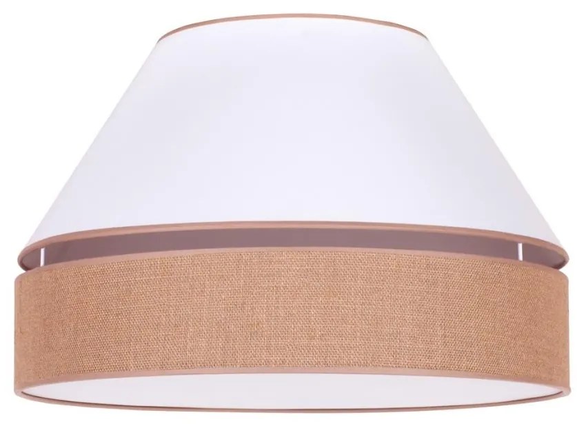 Duolla - Stropné svietidlo AVIGNON 1xE27/15W/230V pr. 50 cm biela/hnedá