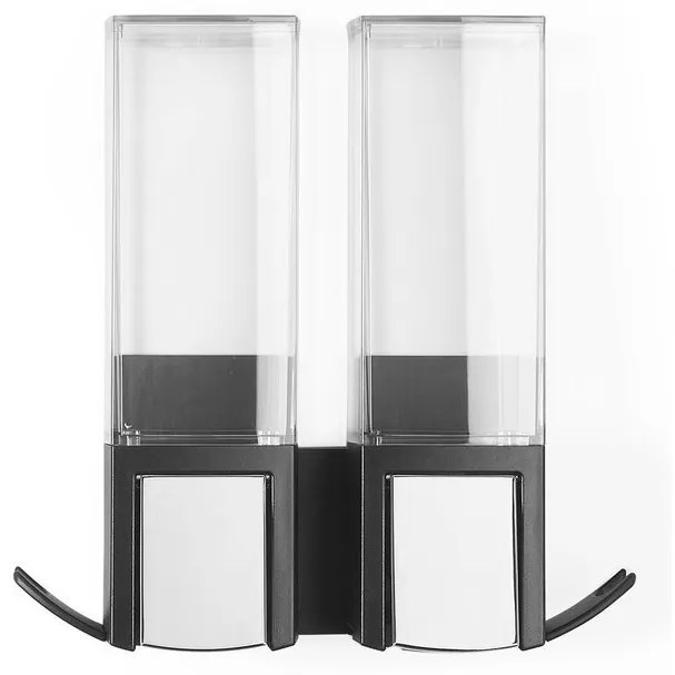 Dávkovač mydla Compactor Edge, 2 x 500 ml, čierna