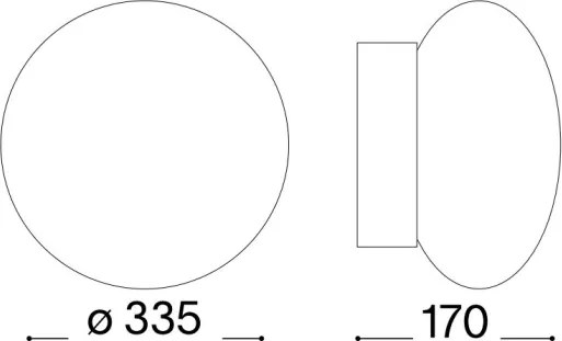 Ideal Lux-Kúpeľňové stropné svietidlo BUBBLE 1xE27/60W/230V pr.33,5 cm IP44 biela