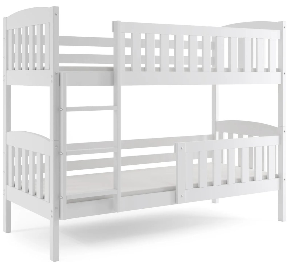 Poschodová posteľ KUBO 200x90 biela (bez zásuvky)