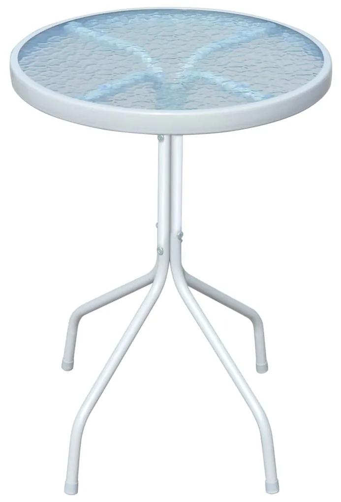 vidaXL Bistro stolík, sivý 50x71 cm, oceľ