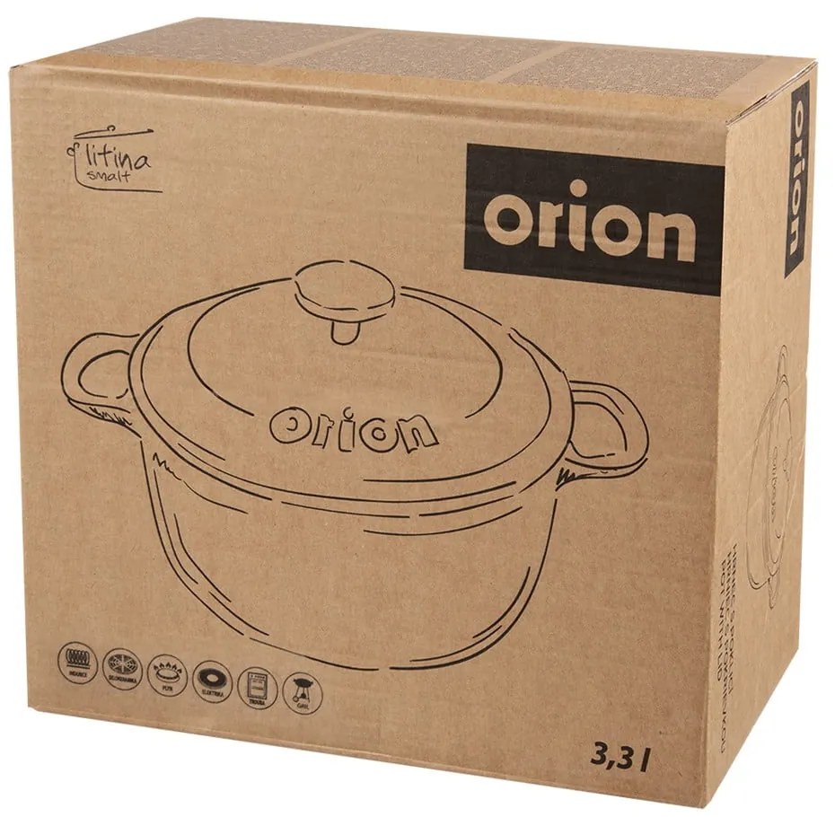 Liatinový hrniec s pokrievkou na indukciu 3,3 l LITINA SMALT – Orion