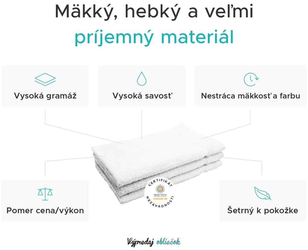 Uterák Classic malý hnedý 30x50 cm, 100% bavlna