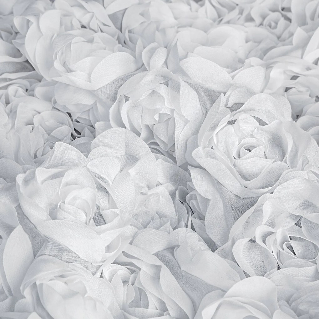 ZÁCLONA NA PÁSKE EVA MINGE ROSES6 140X270 CM BIELA