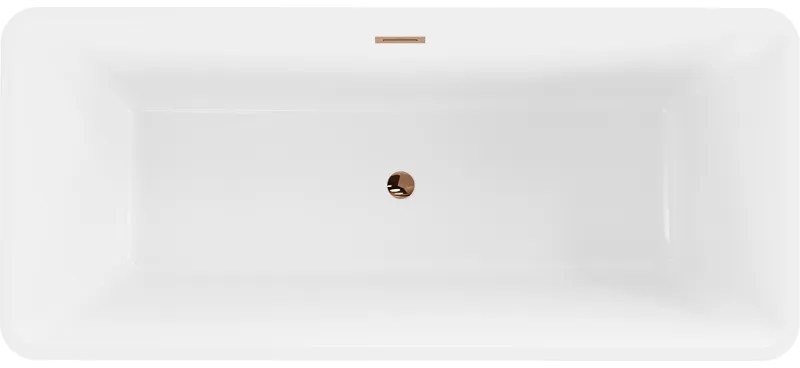 Mexen Tonia, voľne stojaca vaňa 170 x 75 cm, biela, ružové zlato prepad, 52171707500-60