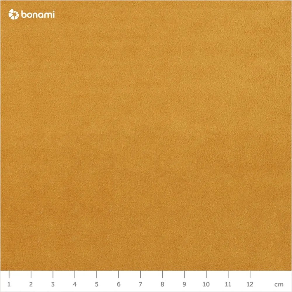Žltá zamatová leňoška Kooko Home Harmony, pravý roh
