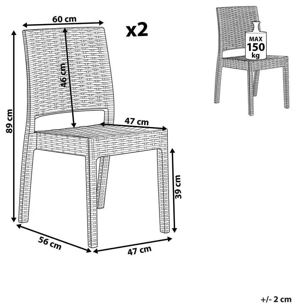 Set 2ks. stoličiek Fossil (grafit). Akcia -28%. Vlastná spoľahlivá doprava až k Vám domov. 1011527