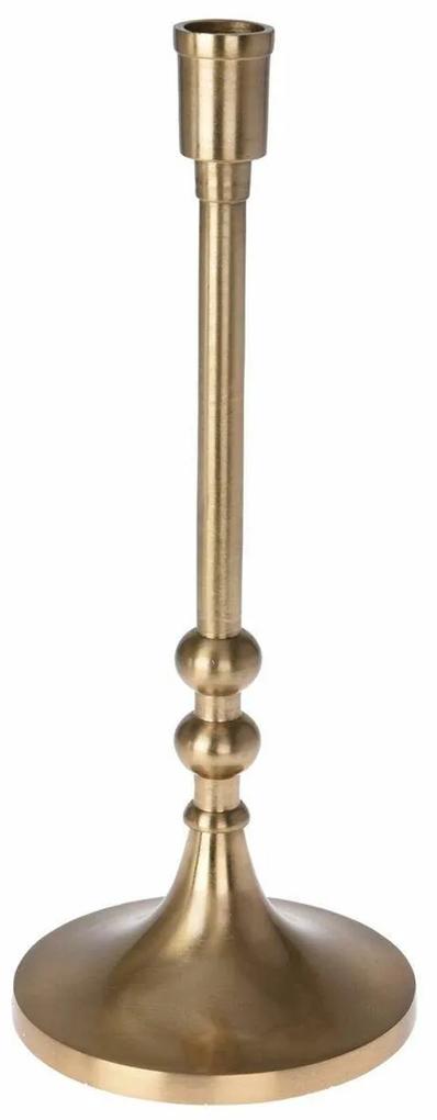 DekorStyle Hliníkový svietnik Tery 31 cm zlatý