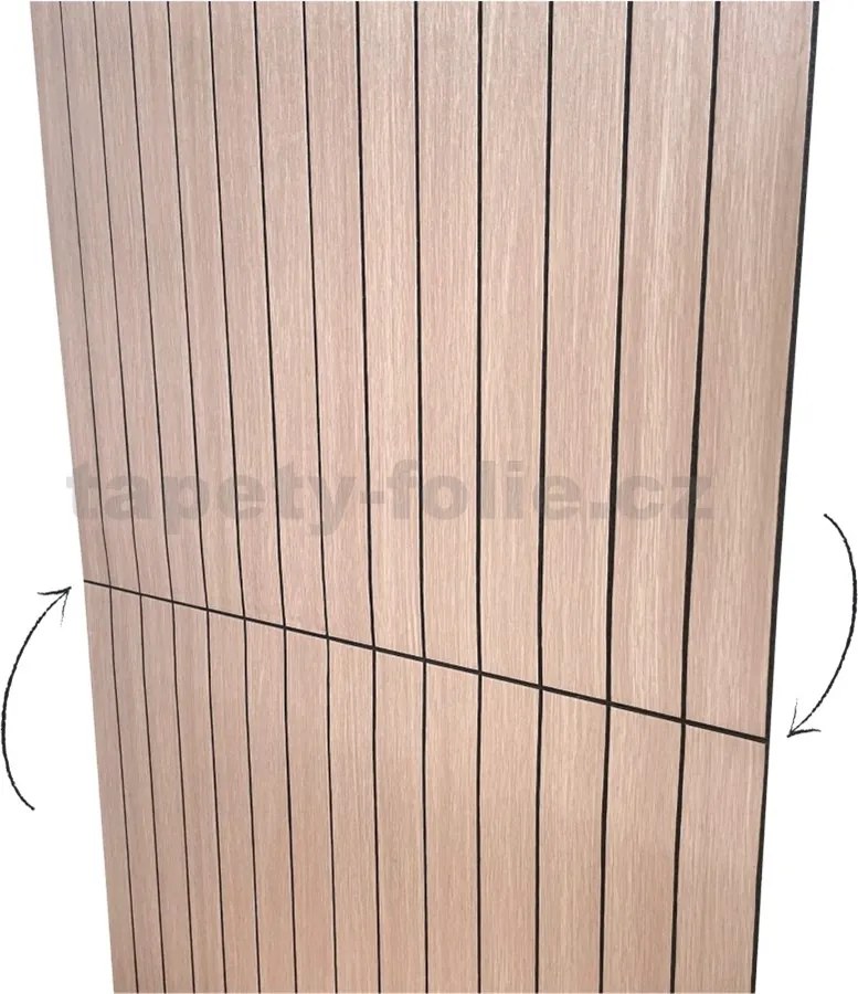 Samolepiace lamely na stenu L01, cena za kus, rozmer 100 cm x 60 cm, svetlo hnedé, IMPOL TRADE