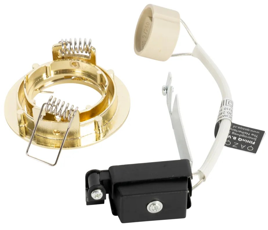 Sada 6 vstavaných bodových svetiel mosadz GU10 35 mm - Edu