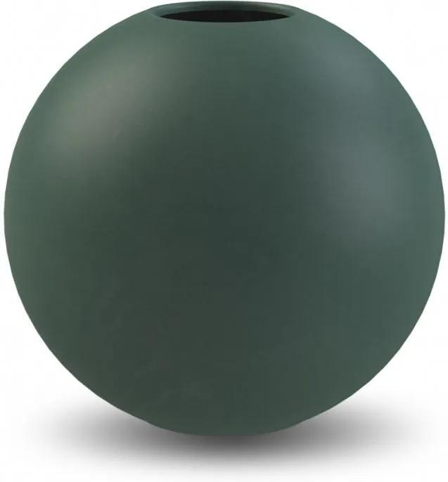 COOEE Design Okrúhla váza Ball Dark Green 10 cm