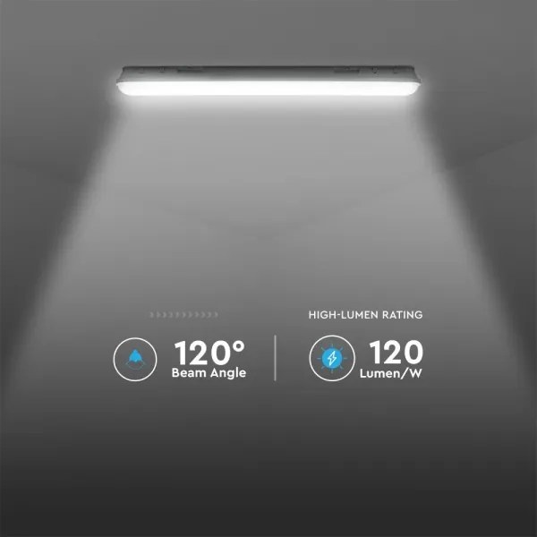 LED technické žiarivkové svietidlo s pohybovým senzorom LED/36W/230V 4000K IP65 120 cm