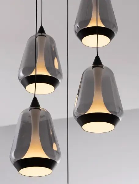Minimalistický luster Alish 5 Čierna