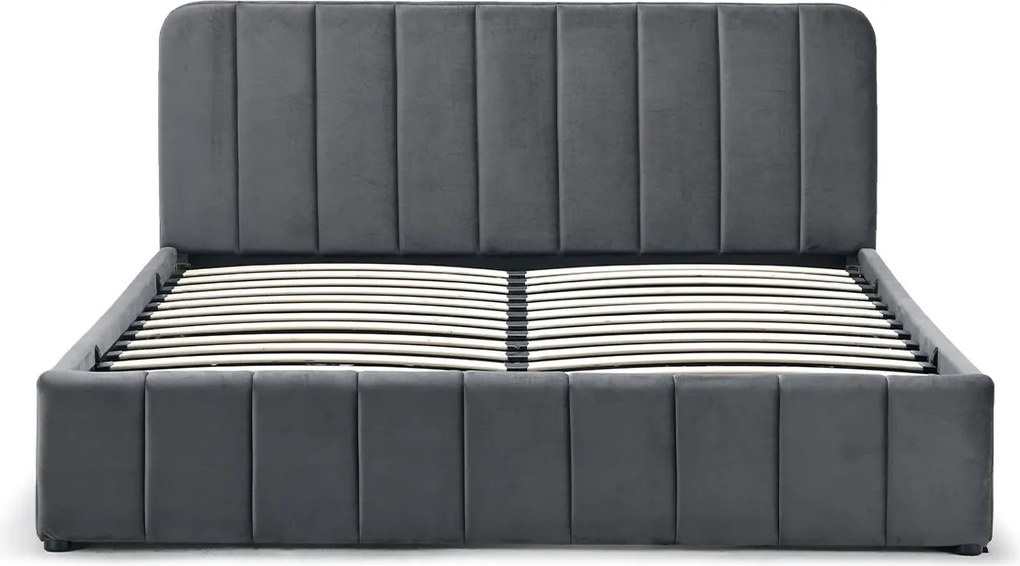 Noela Čalúnená posteľ s úložným priestorom tmavo šedá AVENA 160