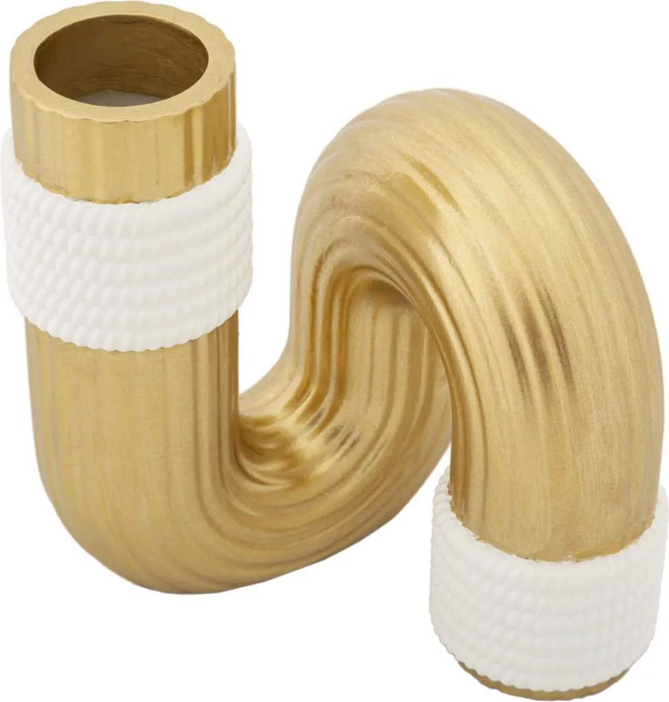 Váza Bann Veľká 12 cm zlatá/biela