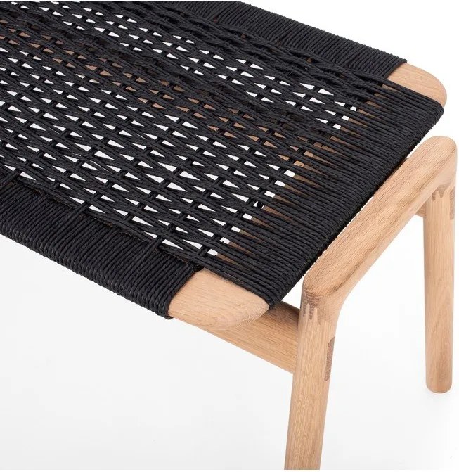 Čierna/v prírodnej farbe lavica Klupa – Gazzda