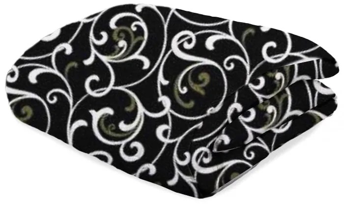 Celoročná prikrývka prešívaná ORIENT 140x200 cm, čierna