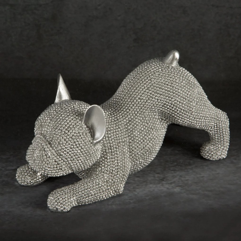 DEKORAČNÁ SOŠKA ELDO 19X8X9 CM STRIEBORNÁ