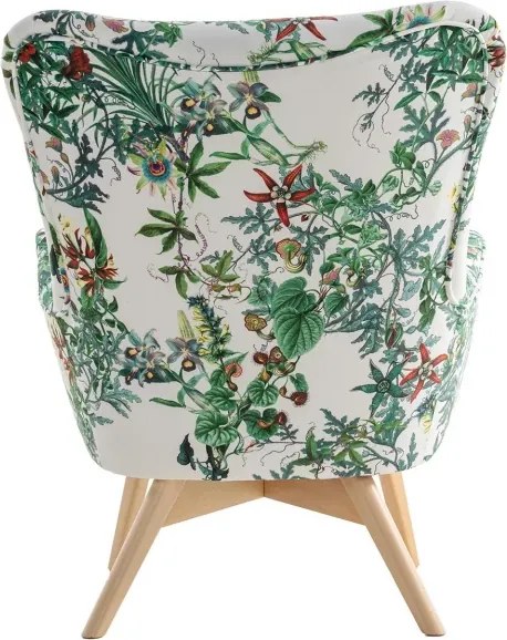 Kreslo Grande s podnožkou, sv. sivá / orech (loco 30)