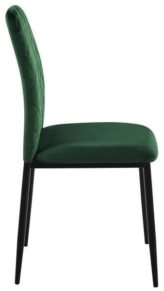 Jedálenská stolička MAVERIK zamatová, tmavozelená