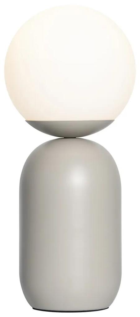 NORDLUX Retro okrúhla stolová lampa NOTTI, 1xE14, 25W, sivá