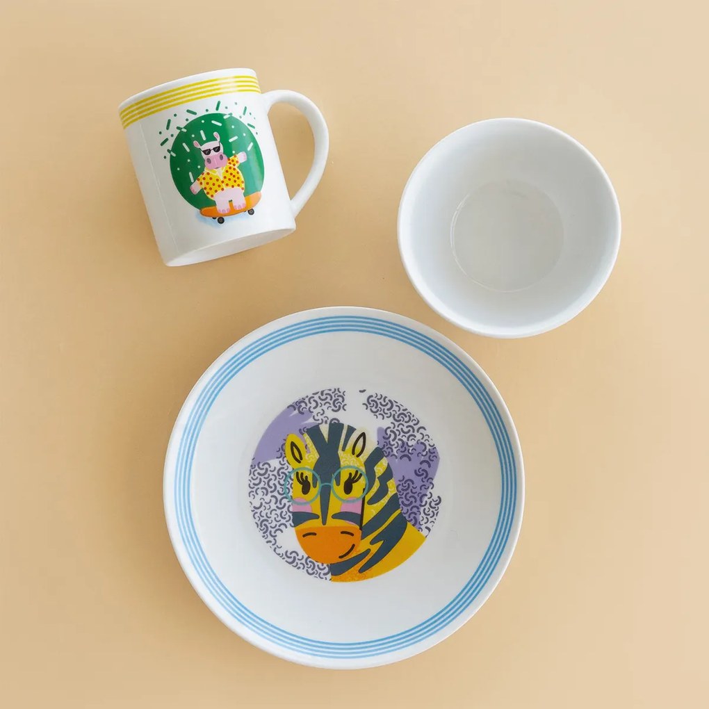 Detský porcelánový set 3 ks — Jungle Patrol - 450514
