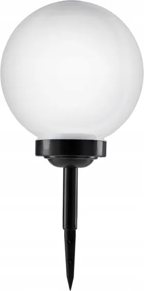 LED solárna lampa LED/1,2V 6500K 200 mAh pr. 25 cm IP44 biela/čierna