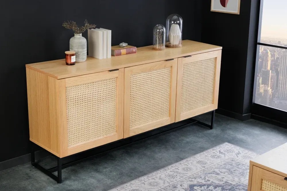 Invicta Interior -  Dizajnový príborník VIENNA LOUNGE 160 cm, dub,  prírodný