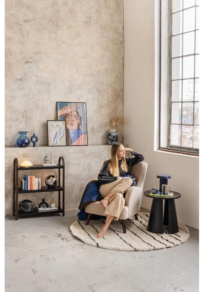 Fialové zamatové kreslo ušiak Noemye – Bonami Selection