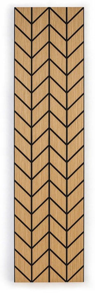 Dizajnový akustický panel, 2400 x 600 mm, balenie 5 ks, dub Hamilton