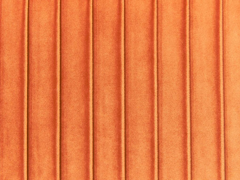 Zamatová lavica oranžová PATERSON Beliani