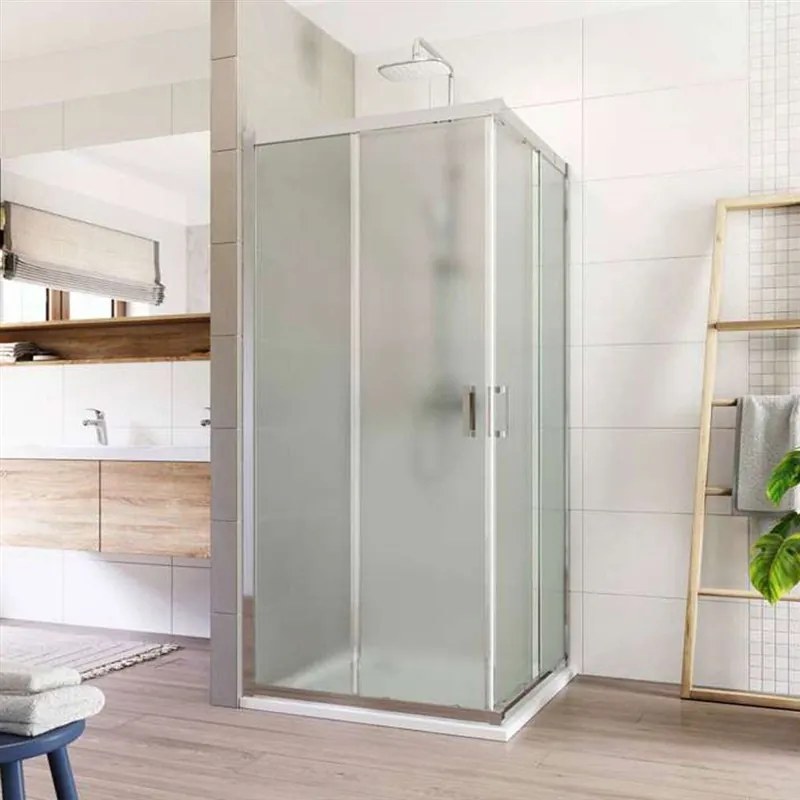 Mereo Mereo, Sprchovací kút, LIMA, štvorec, chróm ALU, sklo Point, MER-CK608A22K