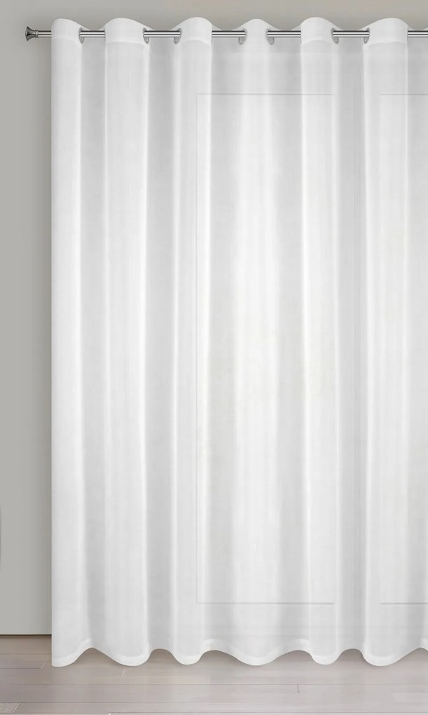 ZÁCLONA NA KRÚŽKOCH LUCY 350X250 CM BIELA