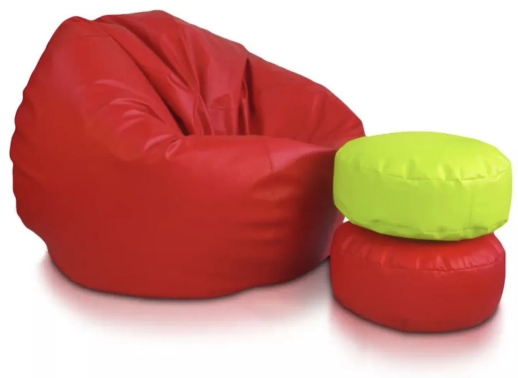 INTERMEDIC SK Sedací vak Sakwa M – ekokoža, 200 L, kompaktný vak na sedenie Farba: E06 - Červená