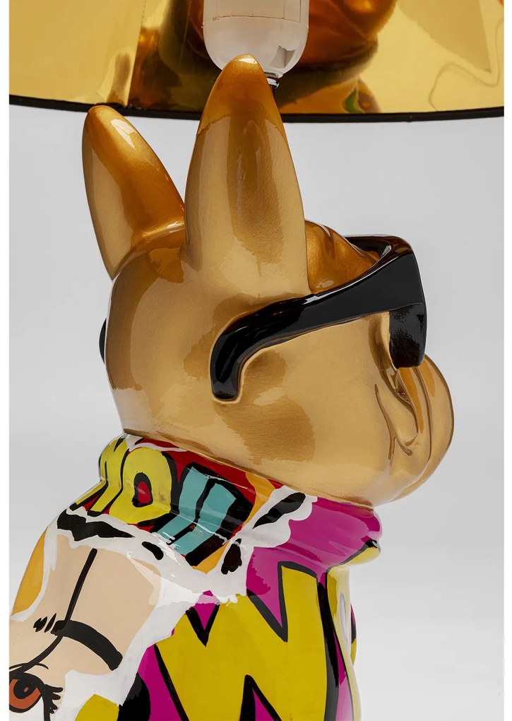 Graffiti Dog stolová lampa viacfarebná