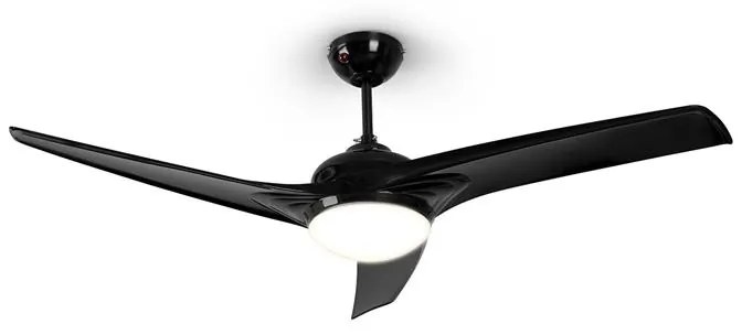 Klarstein Figo, stropný ventilátor, 52" (132 cm) Ø, výkon: 55 W, čierny