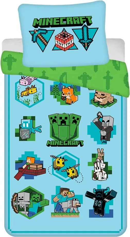 Bavlnená detská obliečka na jednolôžko 140x200 cm Minecraft – Jerry Fabrics