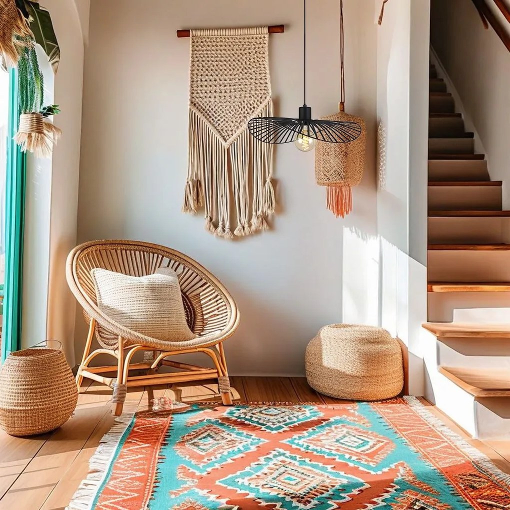 Toolight Toolight, závesné svietidlo 41cm, 1xE27, APP1840-1CP, čierna, OSW-07061