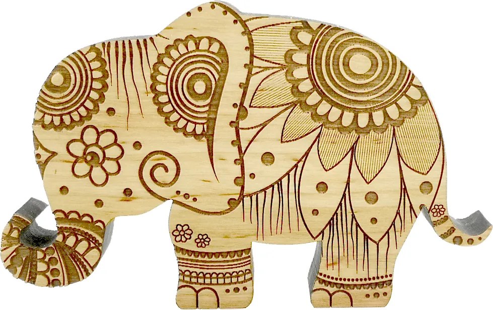 AMADEA Drevená dekorácia slon, masívne drevo 15x9,5x1,8 cm