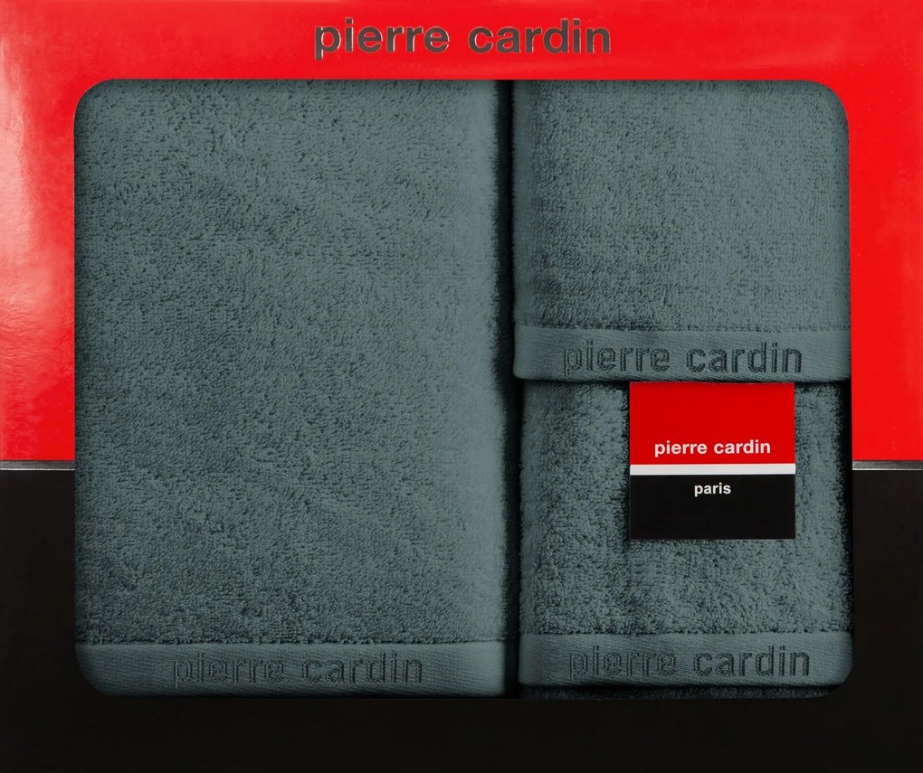 FROTÉ UTERÁK PIERRE CARDIN EVI SADA 30X50 CM, 50X90 CM, 70X140 CM TMAVOMÄTOVÁ