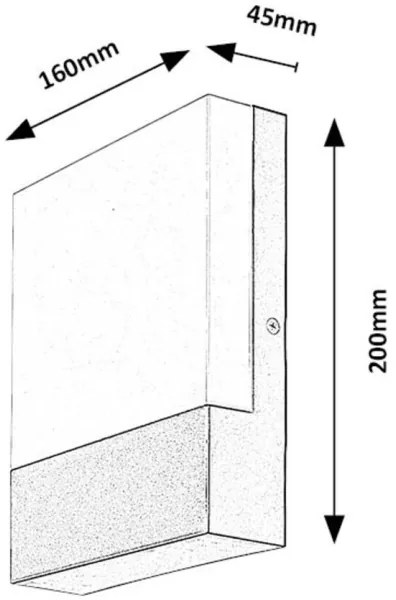 Rabalux 77097 - LED Vonkajšie nástenné svietidlo GIMONE LED/10W/230V IP44 čierna