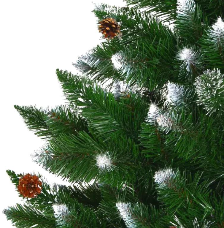 Foxigy Vianočný stromček Borovica 120cm so šiškami Luxury Diamond